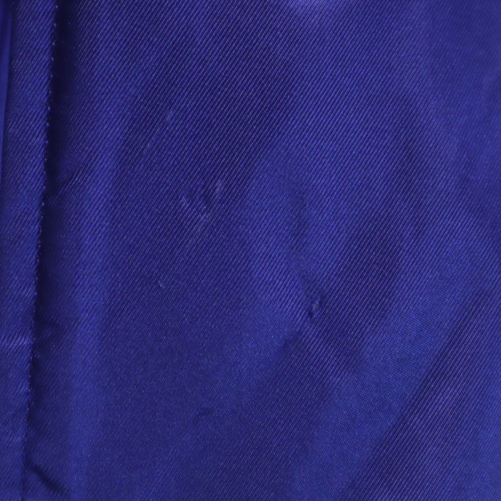 adidas アディダス 80s デサント 日本製 ヴィンテージ トレフォイルロゴプリント ベンチコート L ブルー 裏ボア メンズ