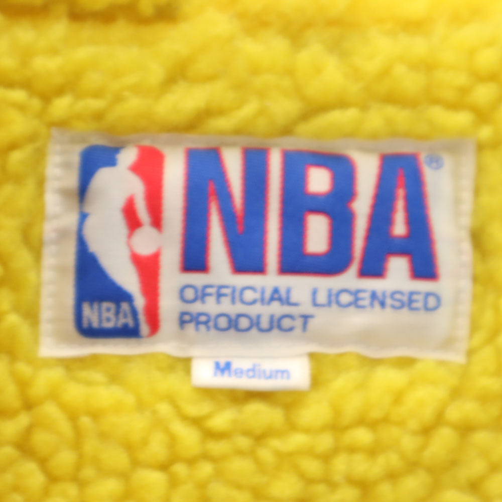 NBA オールド バックロゴ ロサンゼルス・レイカーズ 中綿 ベンチコート M パープル 裏ボア Los Angeles Lakers メンズ