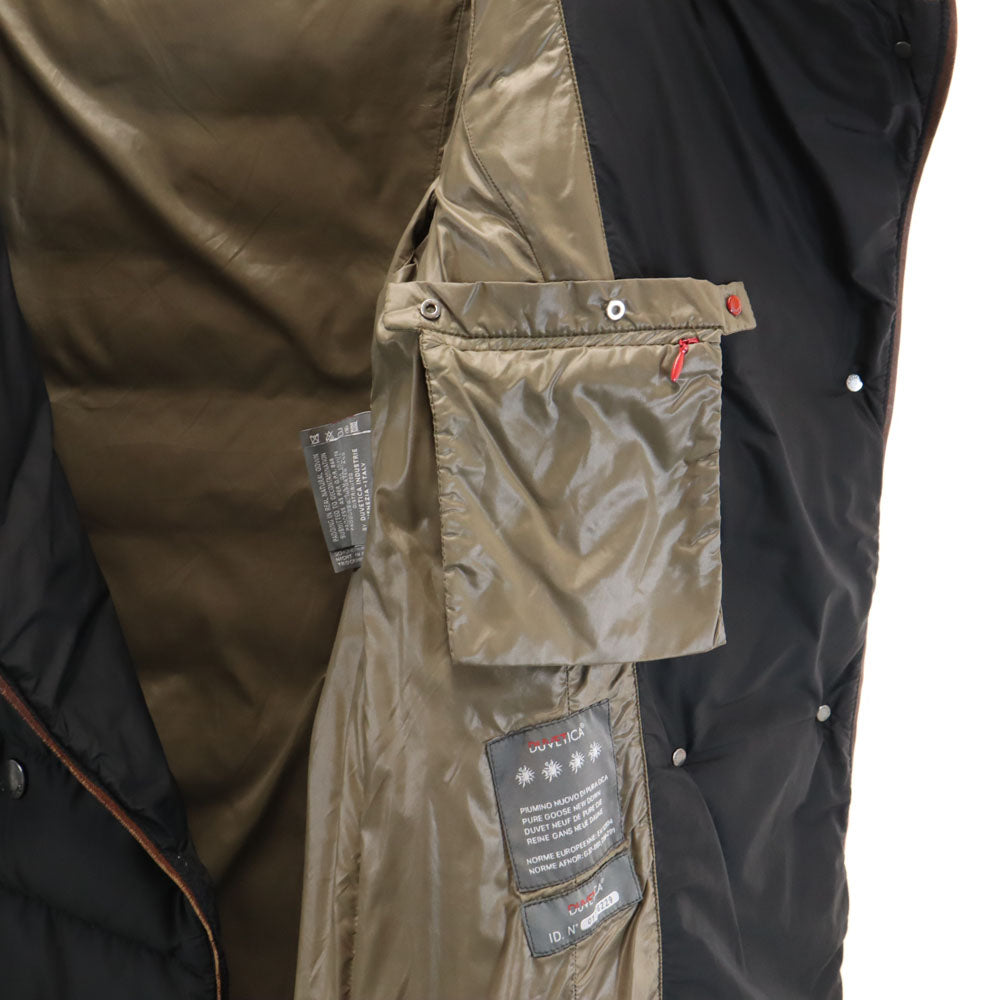 DUVETICA デュベティカ ブルガリア製 ダブルブレスト ダウンコート 42 チャコールブラック レディース