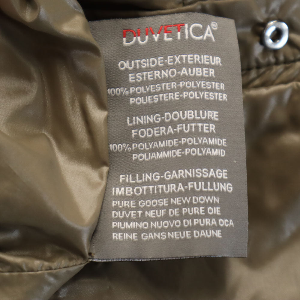 DUVETICA デュベティカ ブルガリア製 ダブルブレスト ダウンコート 42 チャコールブラック レディース