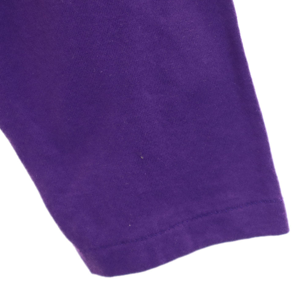 ソフィーシャツ 90s USA製 オールド 7分袖 ラグラン Tシャツ XL 白×パープル SOFFE SHIRTS ロンT メンズ