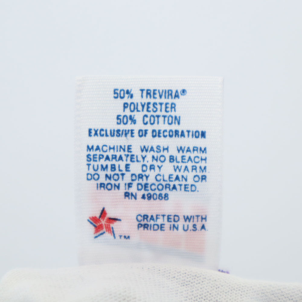 ソフィーシャツ 90s USA製 オールド 7分袖 ラグラン Tシャツ XL 白×パープル SOFFE SHIRTS ロンT メンズ