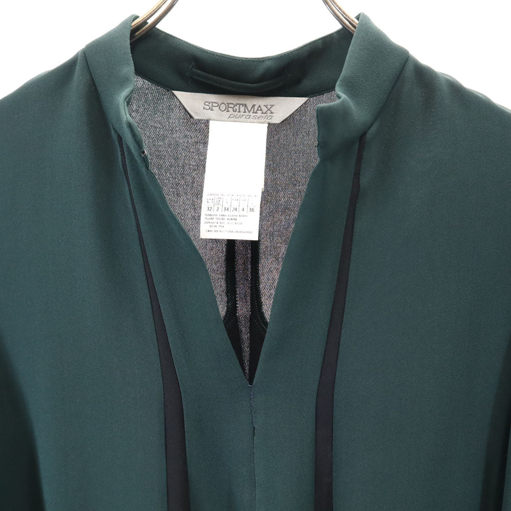 SPORTMAX スポーツマックス 長袖 ワンピース 36 グリーン レディース