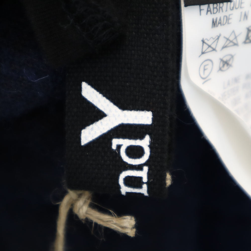未使用 Ground Y グラウンドワイ ウールブレンド 日本製 ポンチョ 1 ネイビー タグ付き レディース