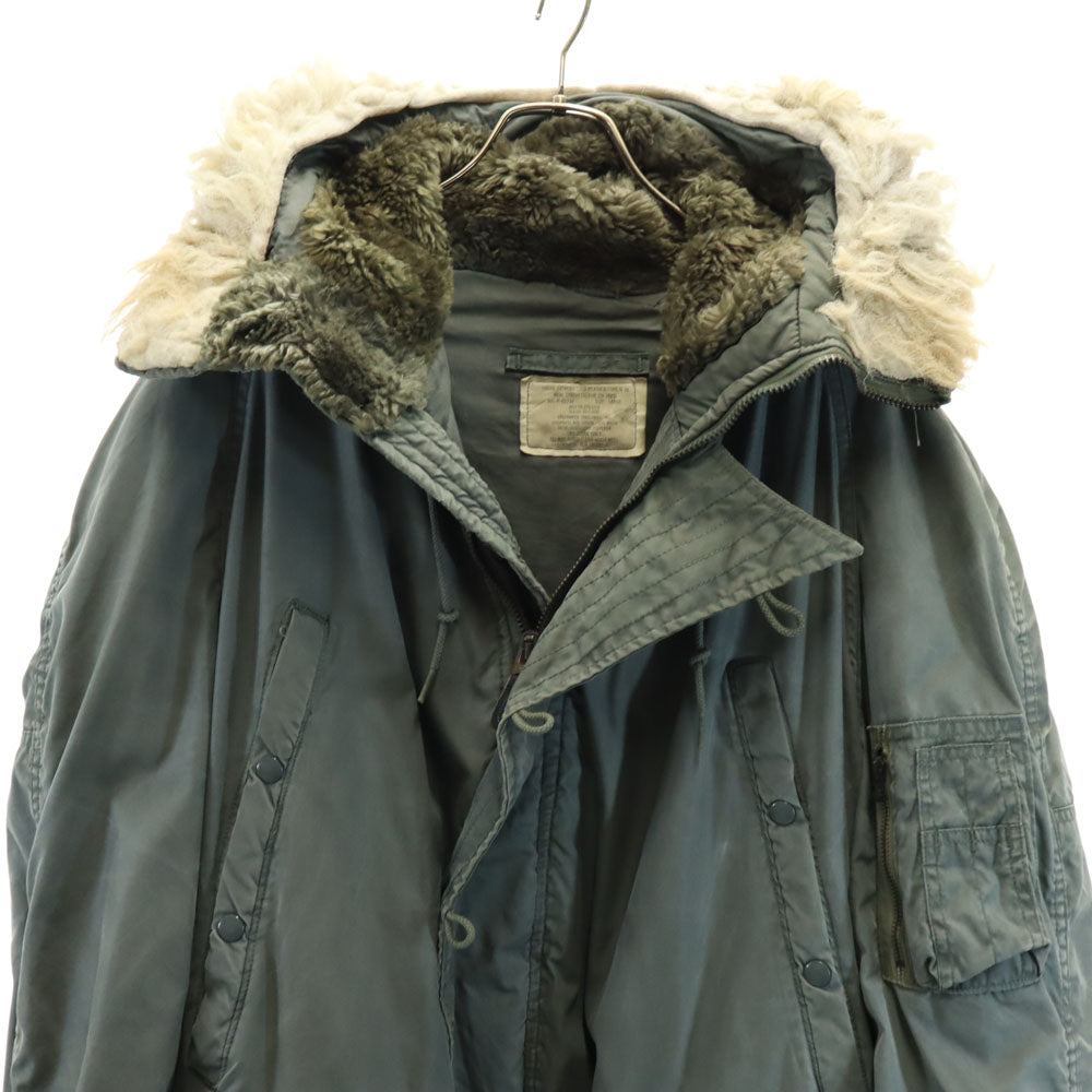 US AIR FORCE アメリカ空軍 80s ヴィンテージ DLA フライト 長袖 N-3B ミリタリーコート L カーキ系 メンズ