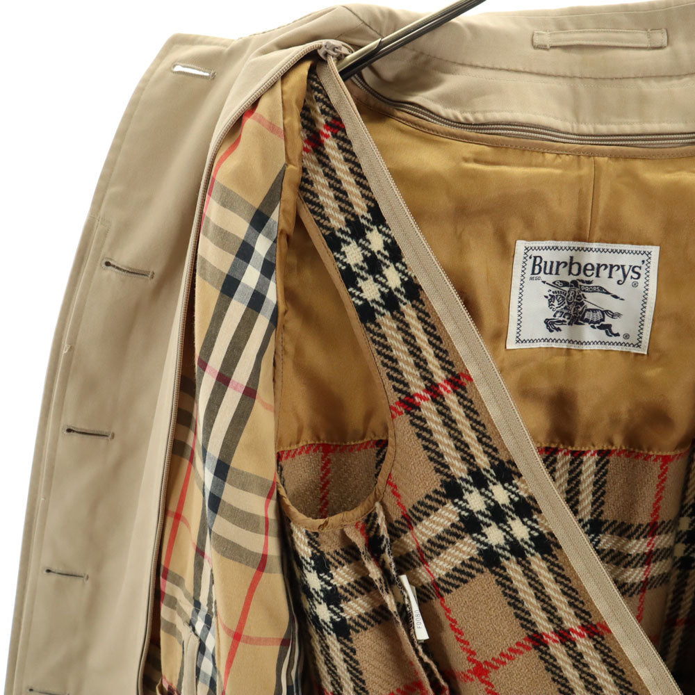 Burberrys バーバリーズ 90s オールド 長袖 ライナー付き ステンカラーコート 7AB2 ベージュ系 レディース