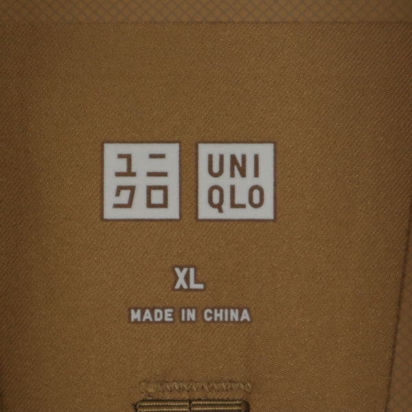 ユニクロ ブロックテックス ステンカラーコート XL ブラウン系 UNIQLO メンズ