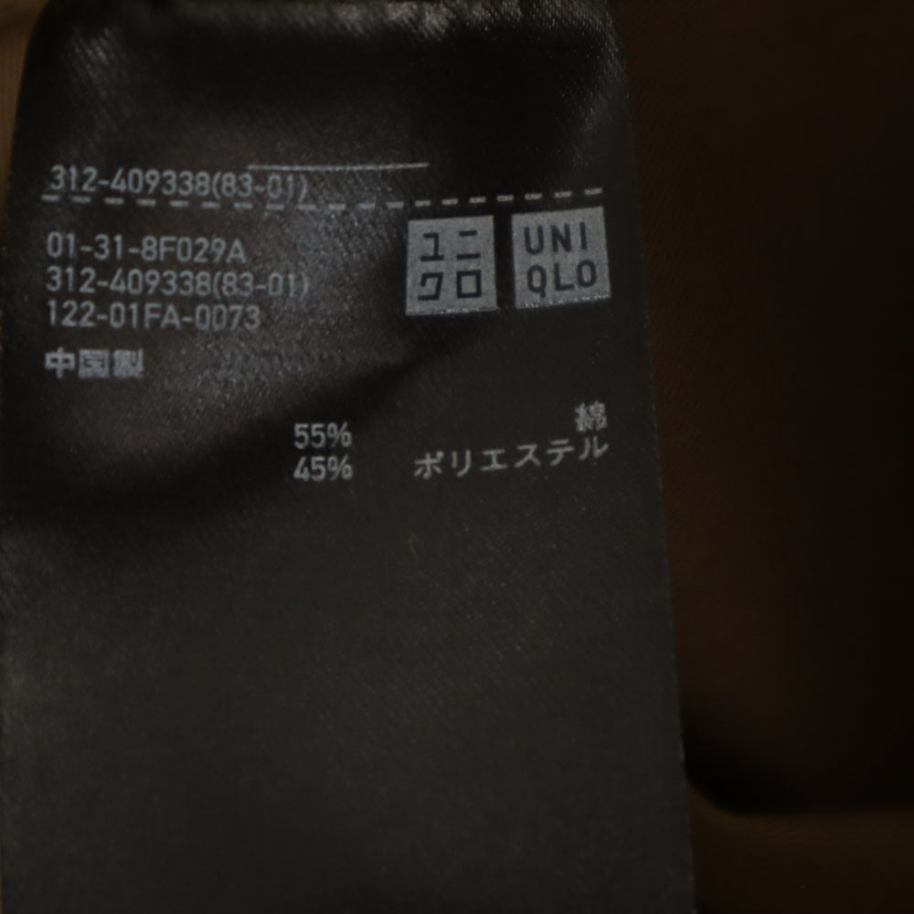 ユニクロ ブロックテックス ステンカラーコート XL ブラウン系 UNIQLO メンズ