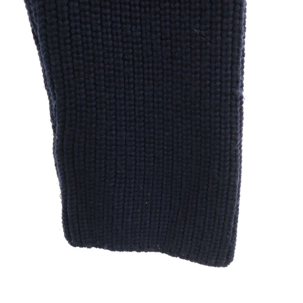 BATONER バトナー 日本製 ウール 長袖 ロング ニットカーディガン 1 ネイビー レディース