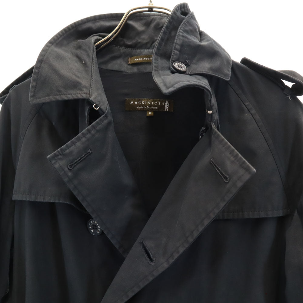 MACKINTOSH SCOTLAND マッキントッシュスコットランド 英国製 トレンチコート 36 ブラック系 メンズ