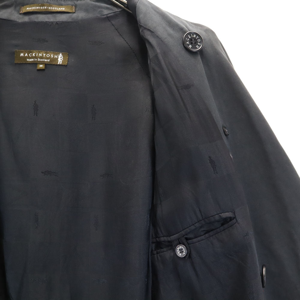 MACKINTOSH SCOTLAND マッキントッシュスコットランド 英国製 トレンチコート 36 ブラック系 メンズ