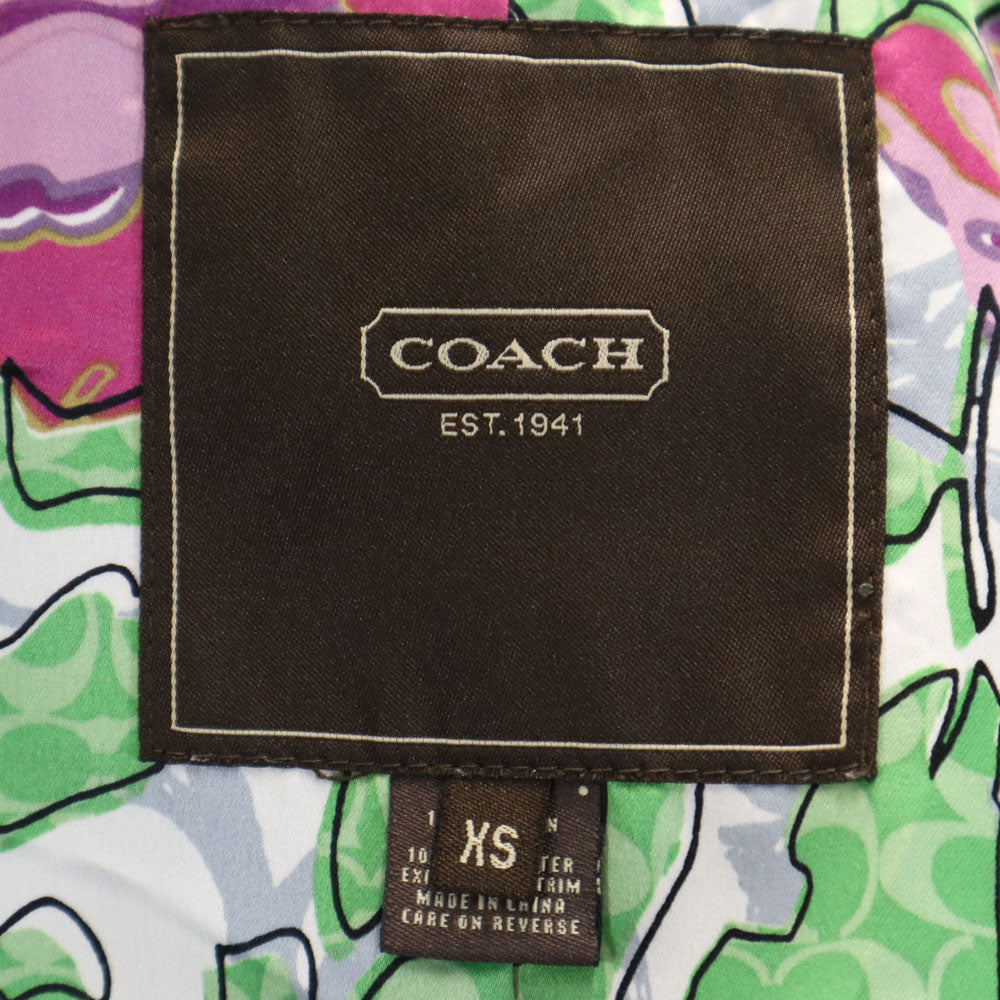 COACH コーチ ステンカラーコート XS ブラック レディース