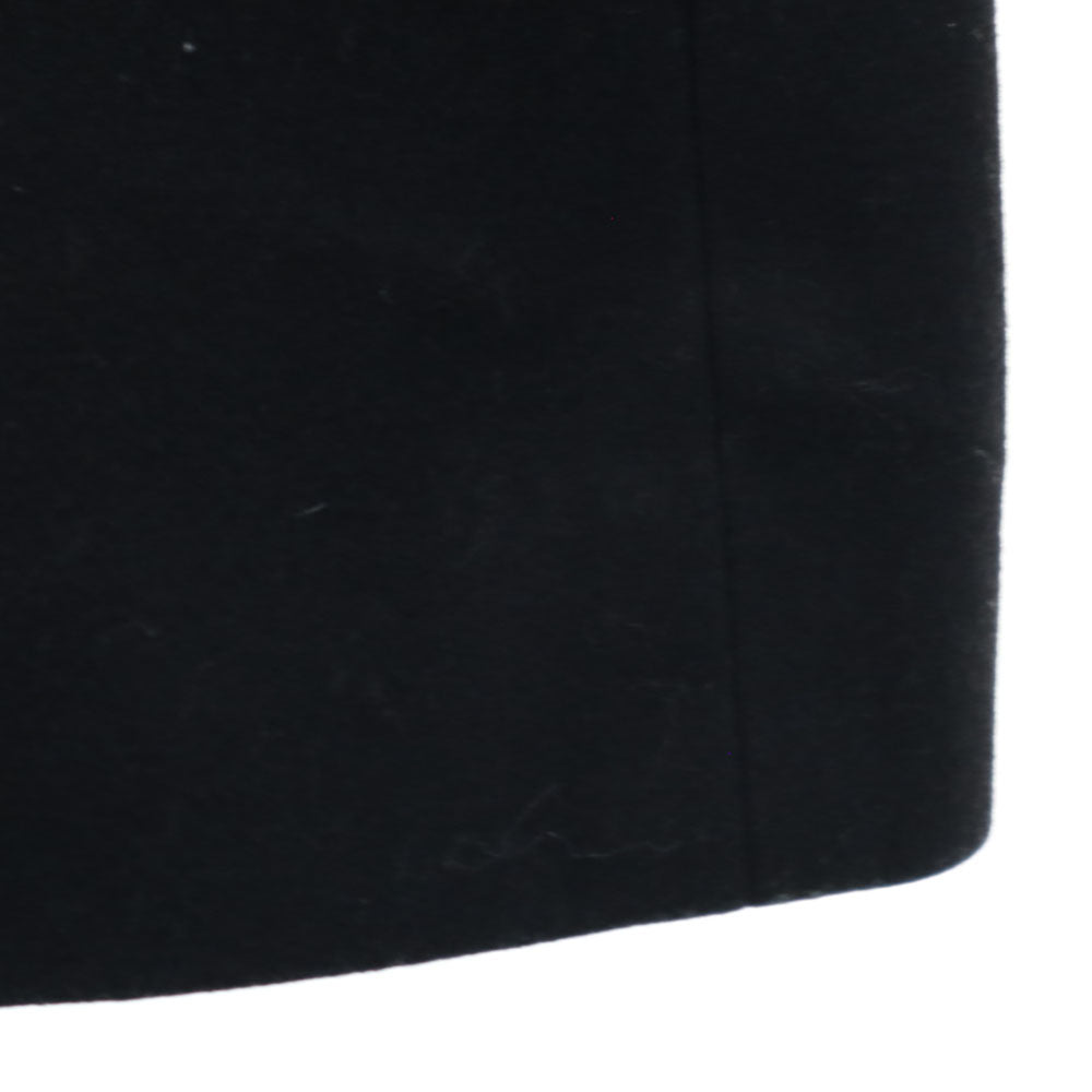 Paul Smith BLACK ポールスミス ブラック フラノウール ステンカラーコート 40 ブラック 中綿ライナー付き レディース