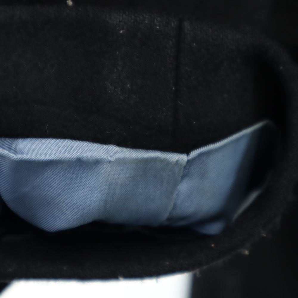 Paul Smith BLACK ポールスミス ブラック フラノウール ステンカラーコート 40 ブラック 中綿ライナー付き レディース