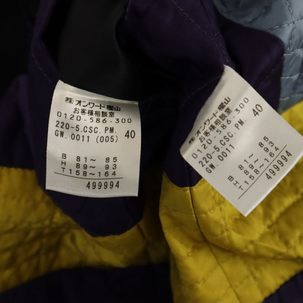 Paul Smith BLACK ポールスミス ブラック フラノウール ステンカラーコート 40 ブラック 中綿ライナー付き レディース