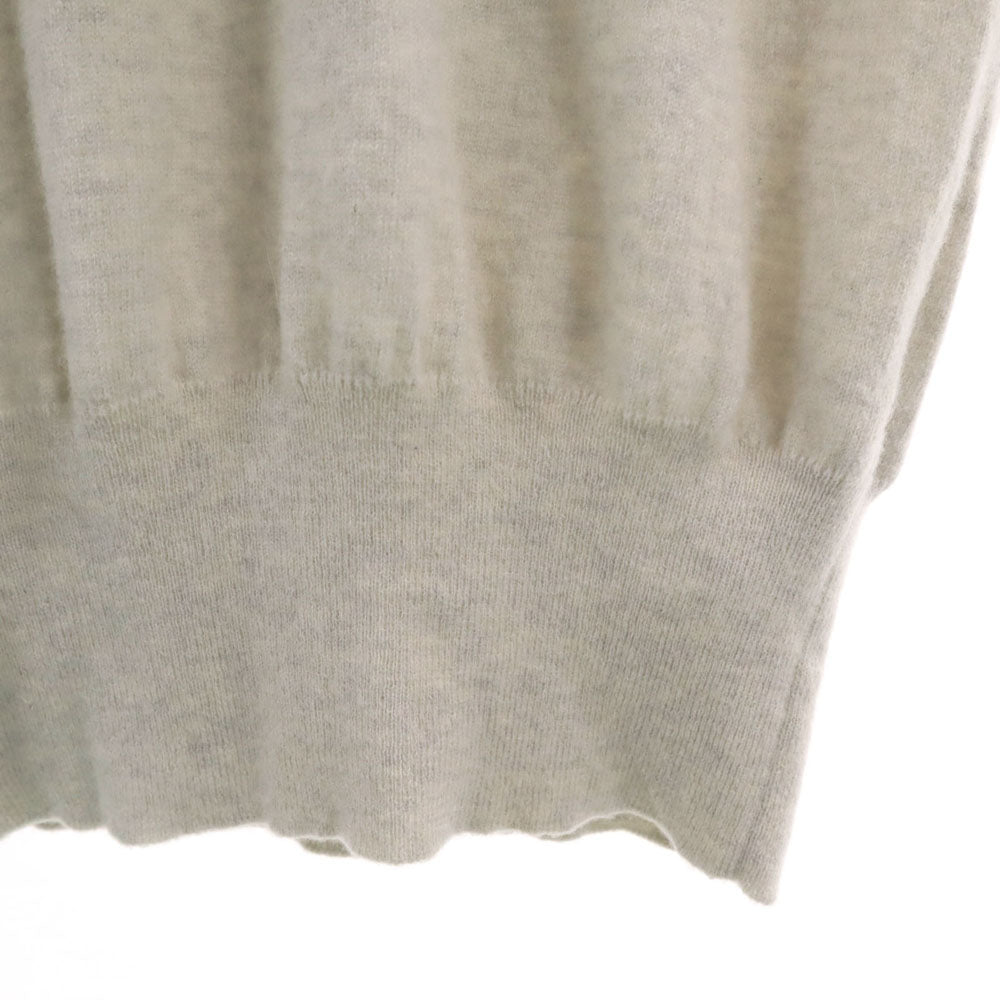 Maison Margiela メゾンマルジェラ イタリア製 長袖 Vネック ニット ワンピース S ライトグレー レディース