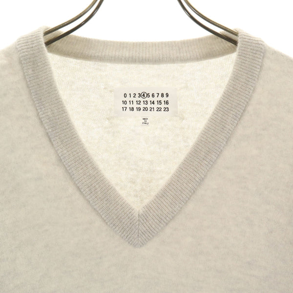 メゾンマルジェラ イタリア製 長袖 Vネック ニット ワンピース S  