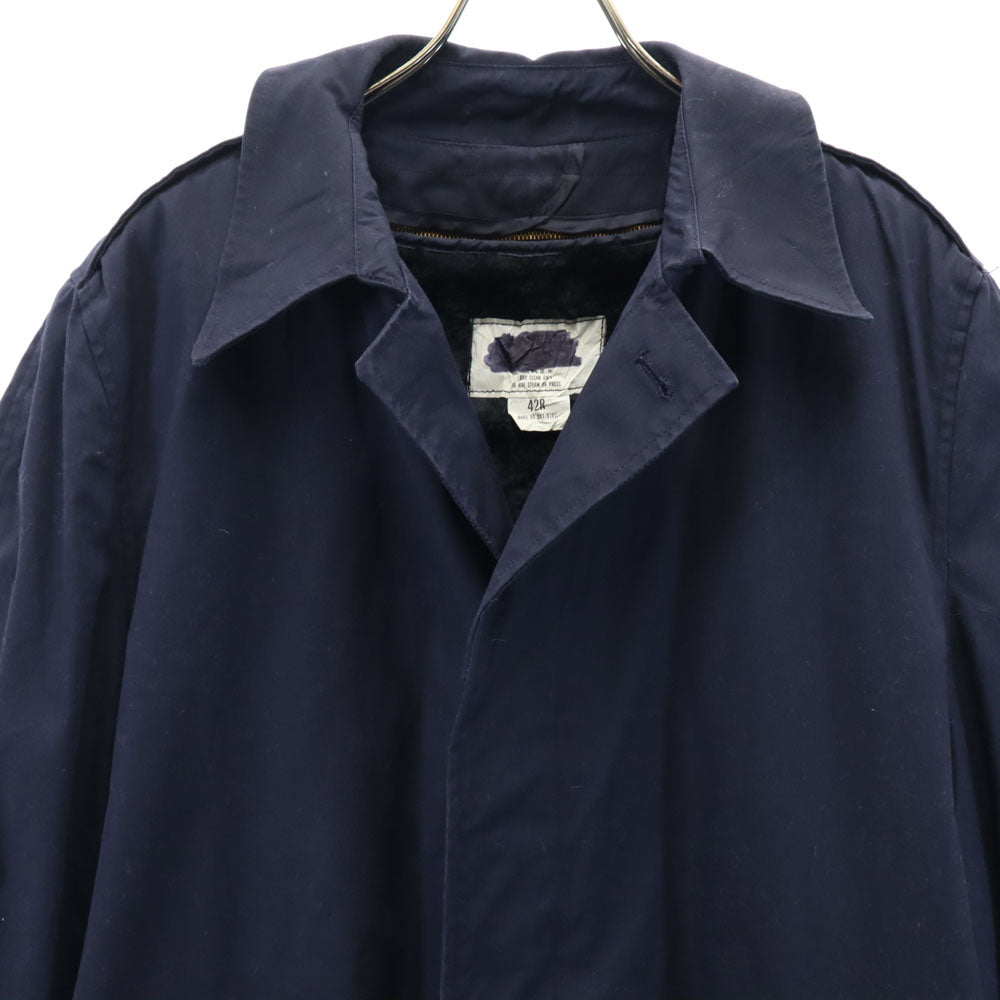 US NAVY アメリカ海軍 80s DLA 8405-01-041-9785 ヴィンテージ ステンカラーコート 42R ネイビー オールウェザーコート ライナー付き ミリタリー メンズ