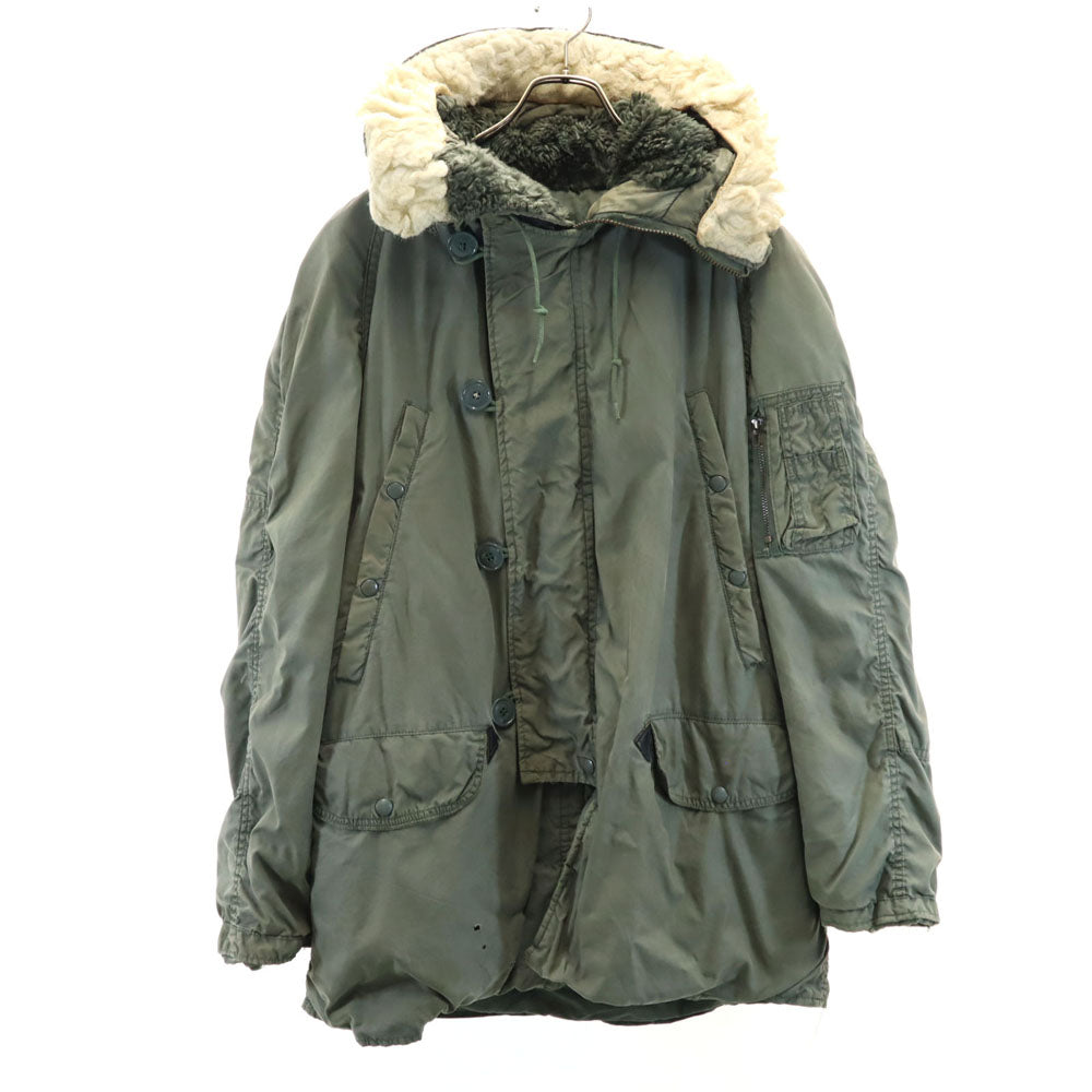 US AIR FORCE アメリカ空軍 80s DLA ヴィンテージ N-3B フライトジャケット M カーキ ミリタリージャケット フード メンズ