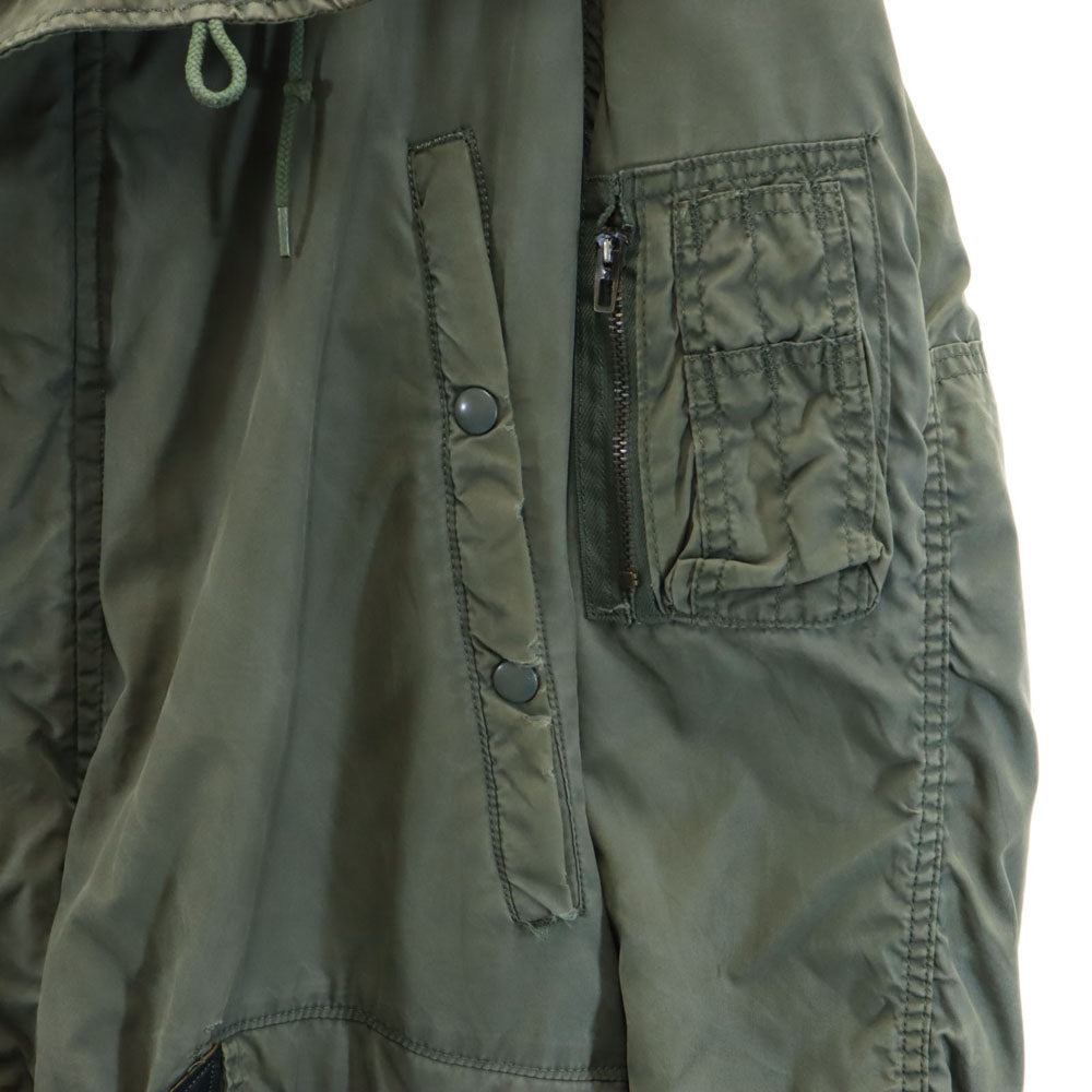 US AIR FORCE アメリカ空軍 80s DLA ヴィンテージ N-3B フライトジャケット M カーキ ミリタリージャケット フード メンズ