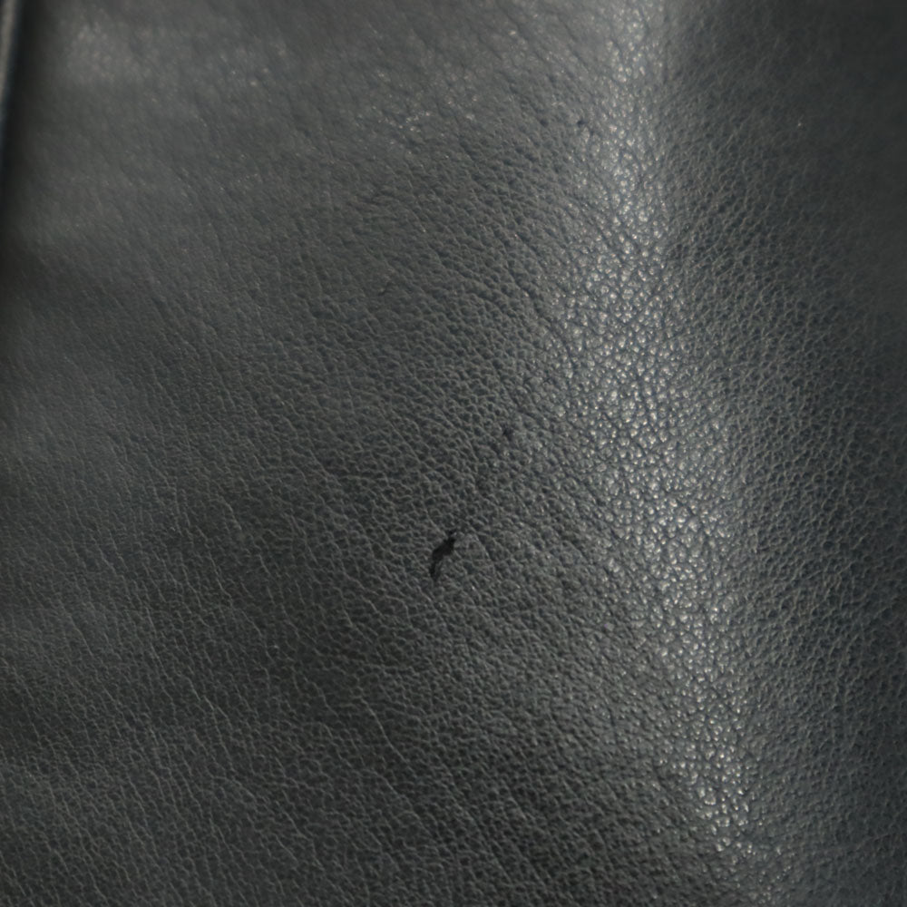 Emporio Armani エンポリオアルマーニ イタリア製 レザーコート ブラック メンズ