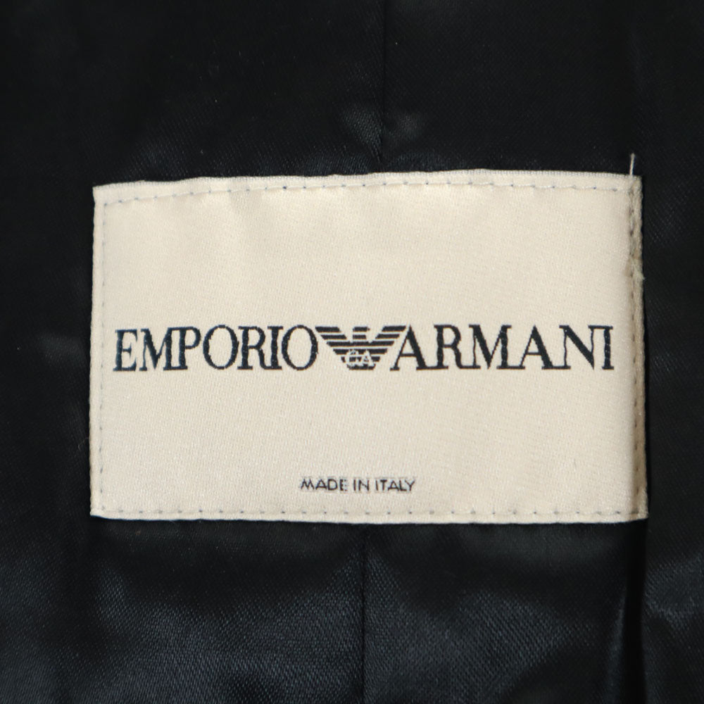 Emporio Armani エンポリオアルマーニ イタリア製 レザーコート ブラック メンズ