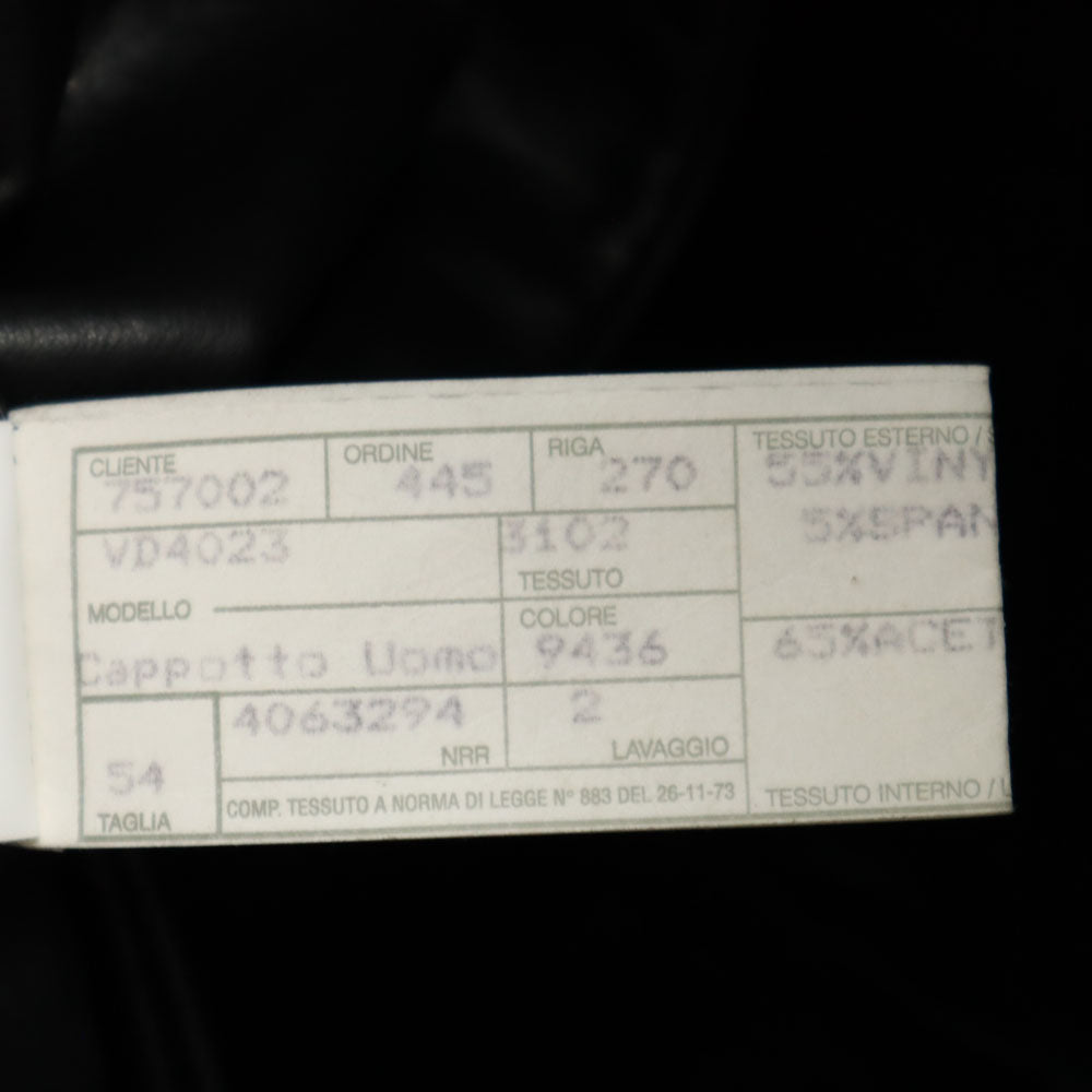 Emporio Armani エンポリオアルマーニ イタリア製 レザーコート ブラック メンズ