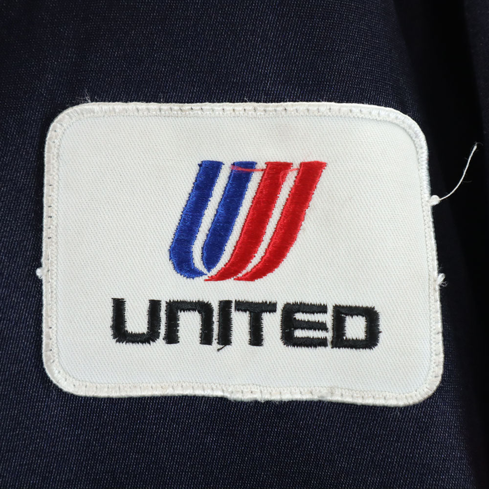 ユニトグ 80s 70s USA製 オールド デカタロン ヴィンテージ UNITED AIRLINES ワークジャケット L ネイビー UNITOG ユナイテッド航空 フード欠品 メンズ