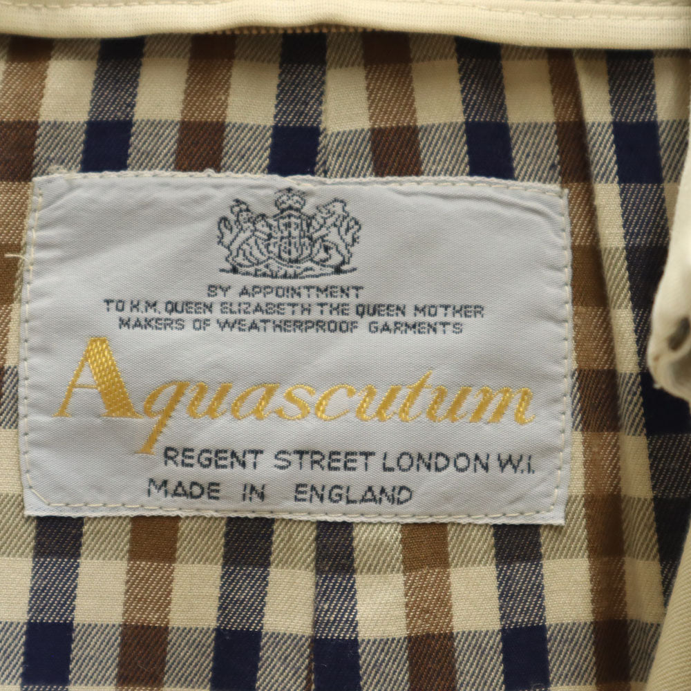 アクアスキュータム 70s 80s ヴィンテージ トレンチコート ベージュ系 Aquascutum メンズ