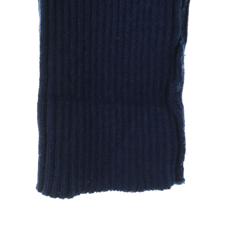 ブロンソン 80s 90s オールド 長袖 スエードレザージャケット L ネイビー系 ニット切替 レディース