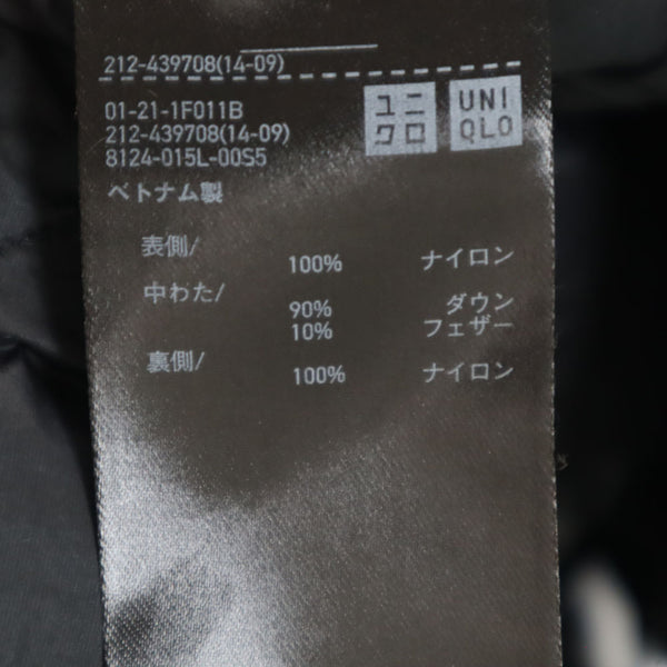 ユニクロ 長袖 ウルトラライト ダウンコート S ブラック系 UNIQLO 収納ポーチ付き レディース