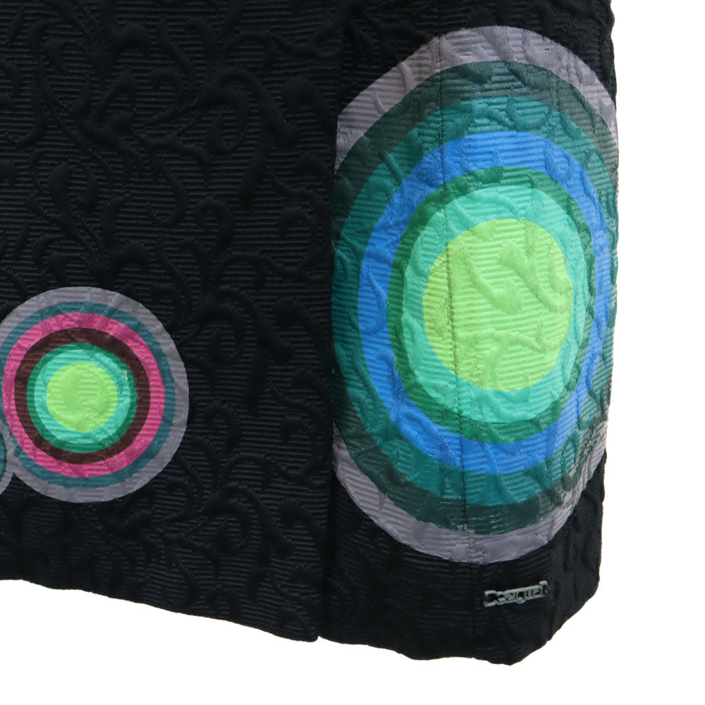 Desigual デジグアル ロングコート 38 ブラック 刺繍 レディース