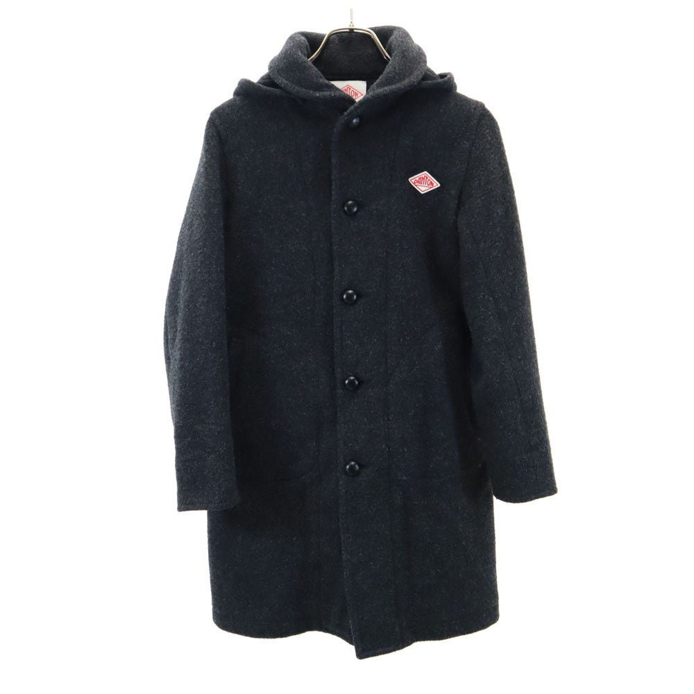 Danton ダントン 日本製 ウールモッサ ロングコート 34 チャコールグレー レディース