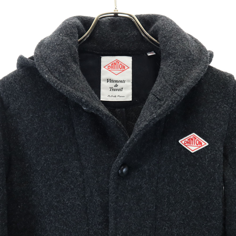 Danton ダントン 日本製 ウールモッサ ロングコート 34 チャコールグレー レディース