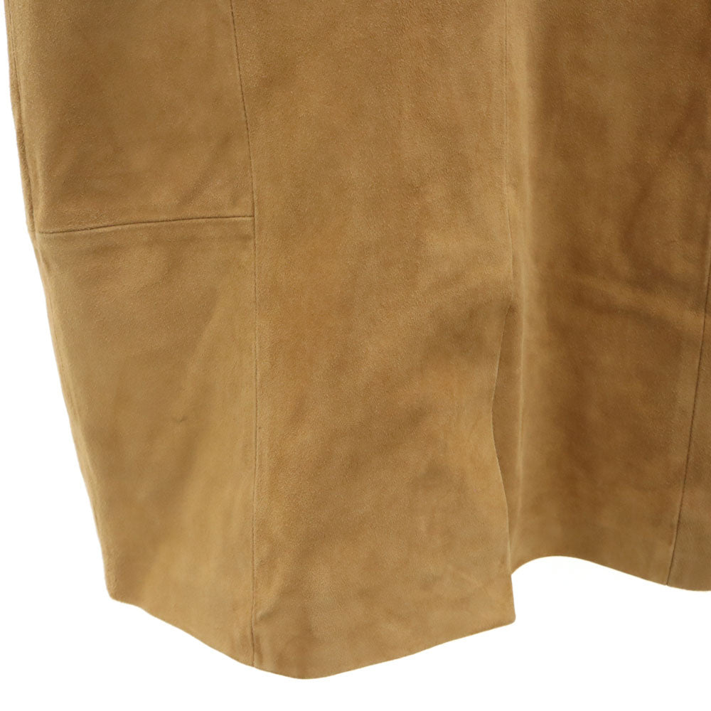 DOMA ドマ ゴートスキン ロング レザー ベスト XS ベージュ系 レディース