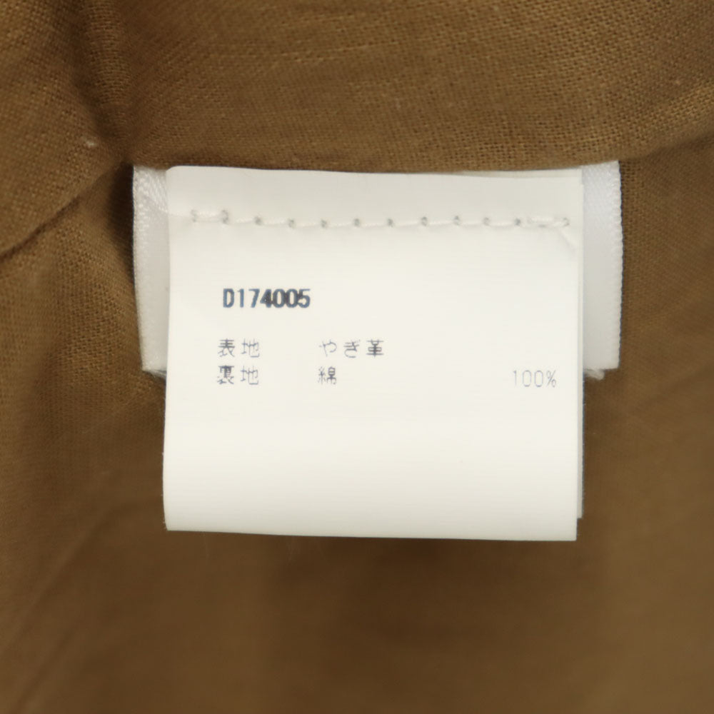 DOMA ドマ ゴートスキン ロング レザー ベスト XS ベージュ系 レディース