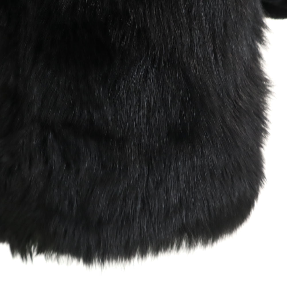 ドローム イタリア製 フェイクファー コート XS ブラック レディース