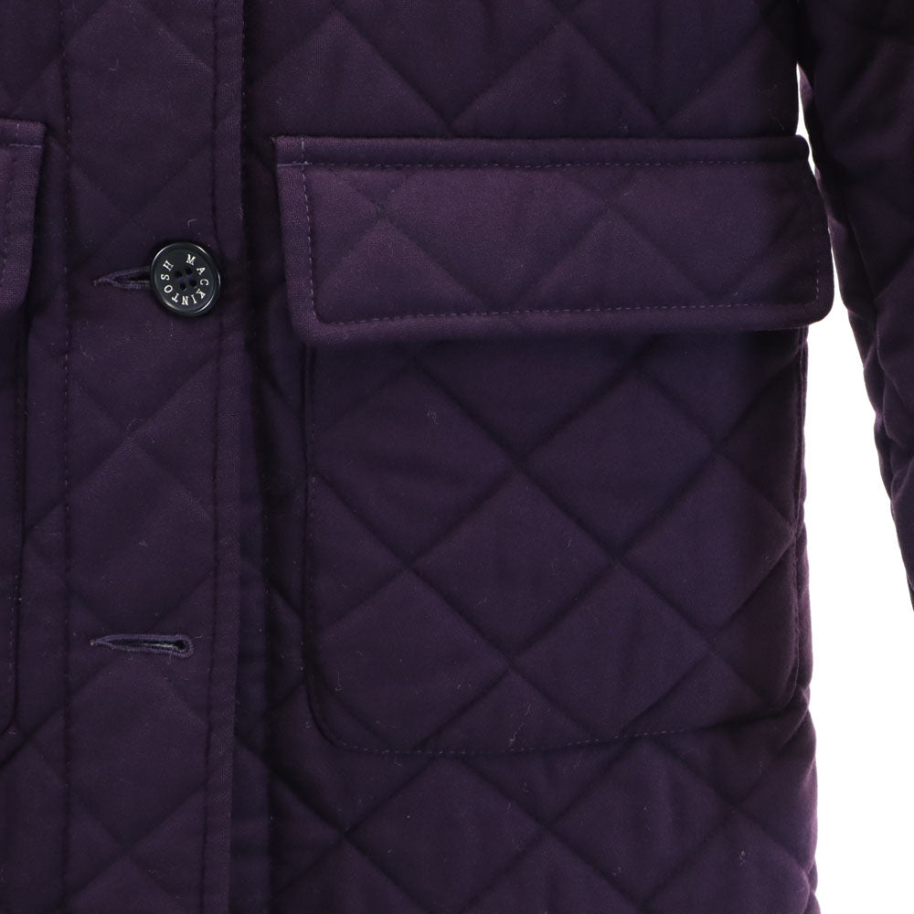 Mackintosh マッキントッシュ キルティングコート 34 パープル 中綿入り レディース