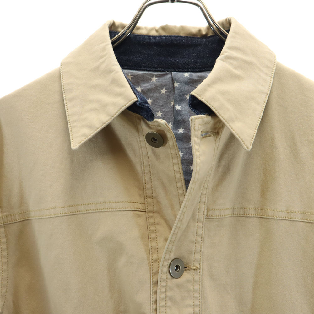 daboro ダボロ デニム切替 ステンカラーコート 5 ベージュ メンズ