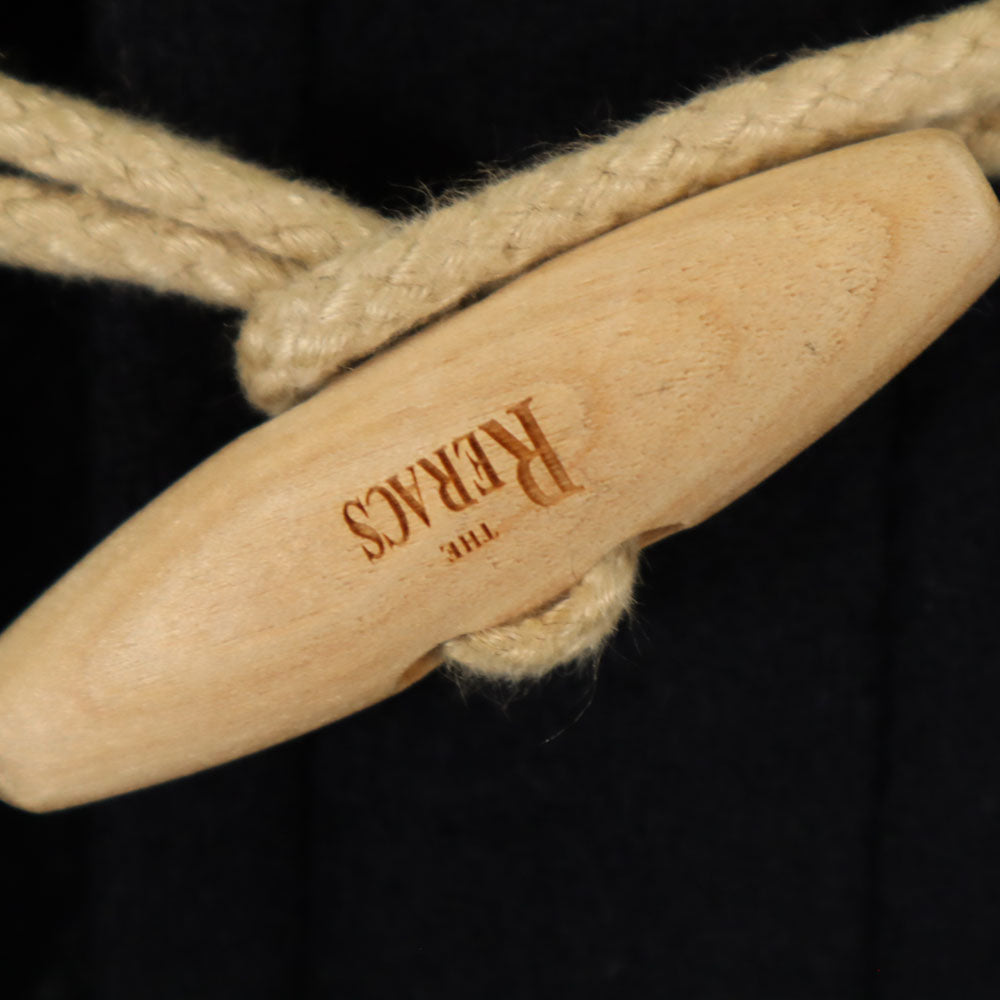 THE RERACS ザリラクス 日本製 メルトン ダッフルコート 36 濃紺 レディース