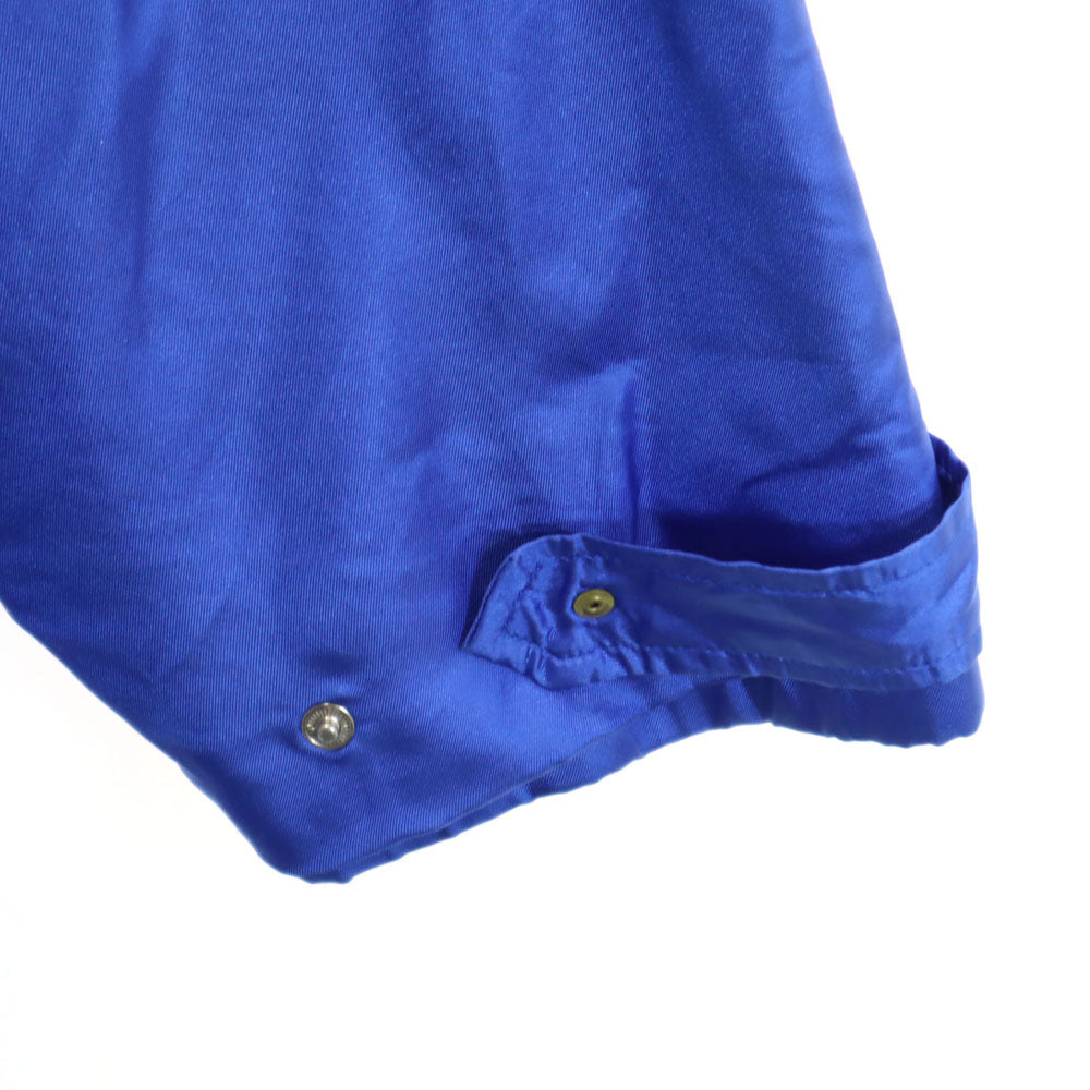 adidas アディダス 80s 90s デサント製 ヴィンテージ バック トレフォイルロゴ ベンチコート M ブルー 裏ボア メンズ