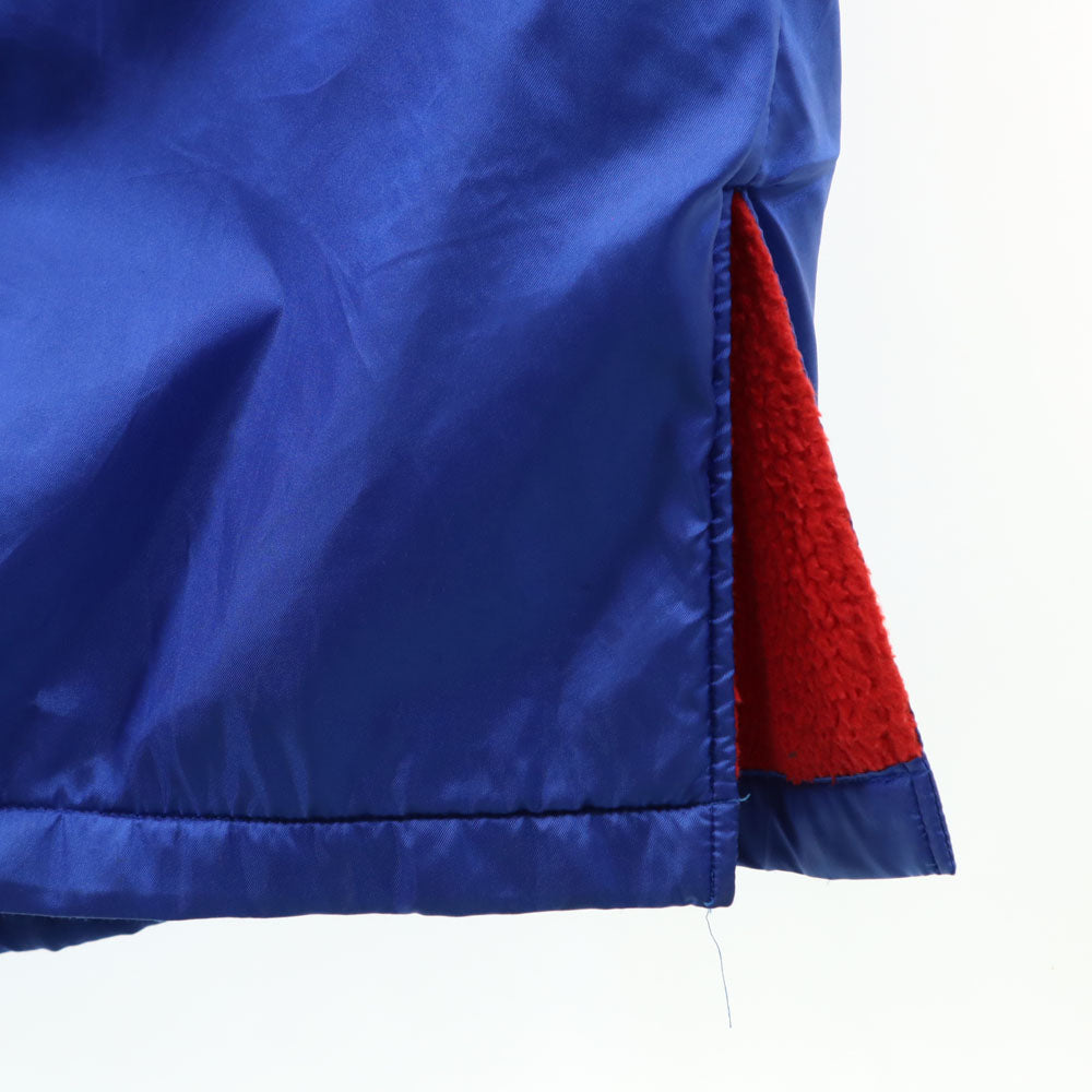 adidas アディダス 80s 90s デサント製 ヴィンテージ バック トレフォイルロゴ ベンチコート M ブルー 裏ボア メンズ