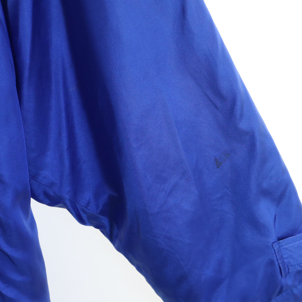 adidas アディダス 80s 90s デサント製 ヴィンテージ バック トレフォイルロゴ ベンチコート M ブルー 裏ボア メンズ