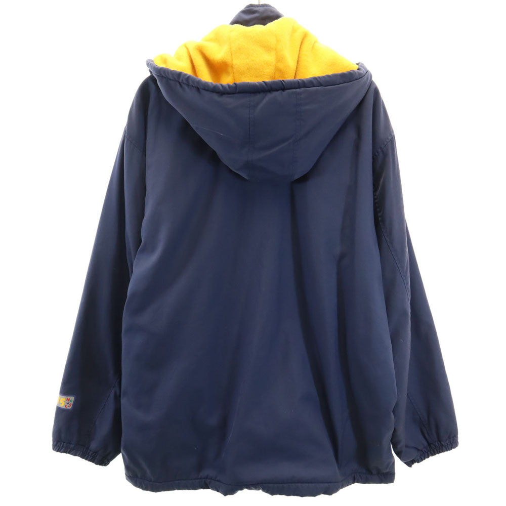 mikihouse ミキハウス フーデッド ジャケット L ネイビー 裏フリース メンズ