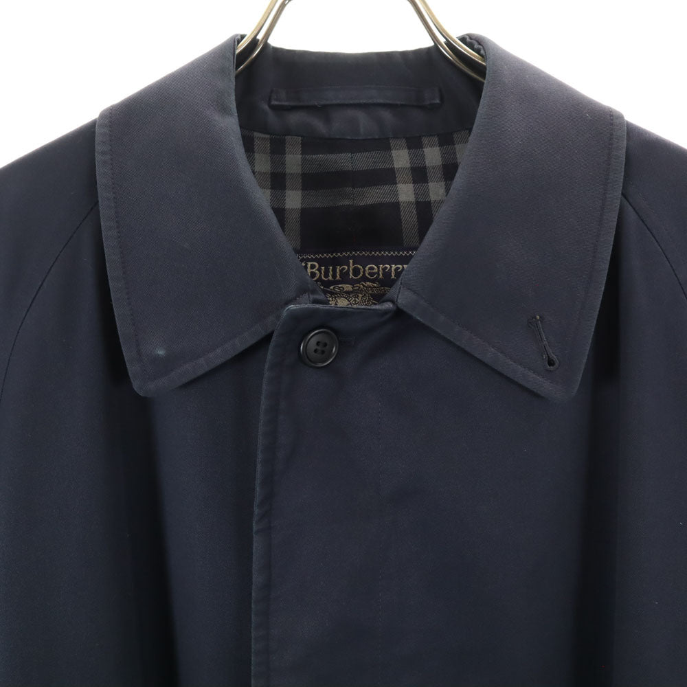 バーバリーズ 80s 90s オールド 英国製 長袖 コート ネイビー系 Burberrys メンズ