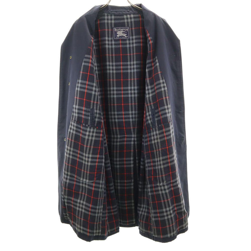 バーバリーズ 80s 90s オールド 英国製 長袖 コート ネイビー系 Burberrys メンズ