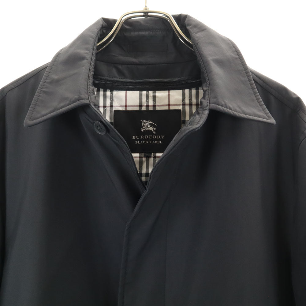 BURBERRY BLACK LABEL バーバリーブラックレーベル 三陽商会 長袖 ライナー付き ステンカラーコート L ブラック系 メンズ