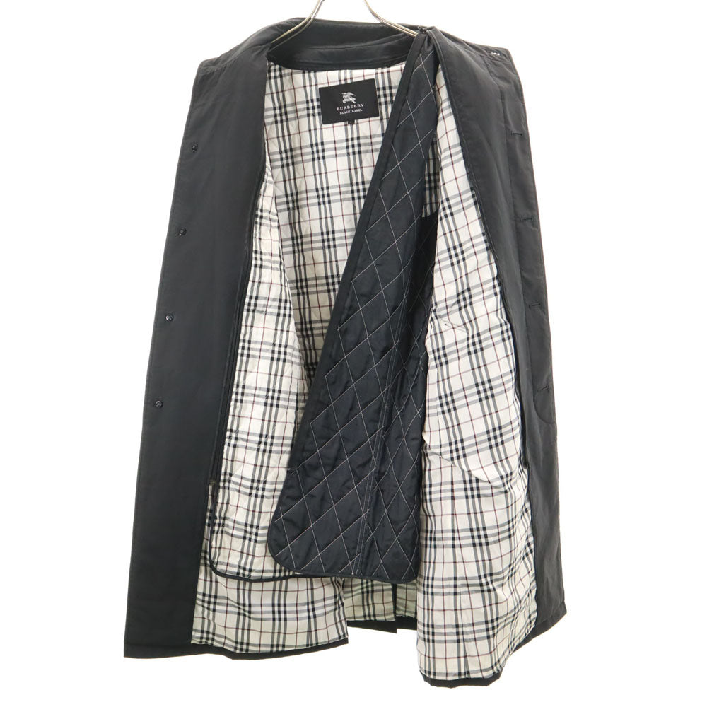 BURBERRY BLACK LABEL バーバリーブラックレーベル 三陽商会 長袖 ライナー付き ステンカラーコート L ブラック系 メンズ