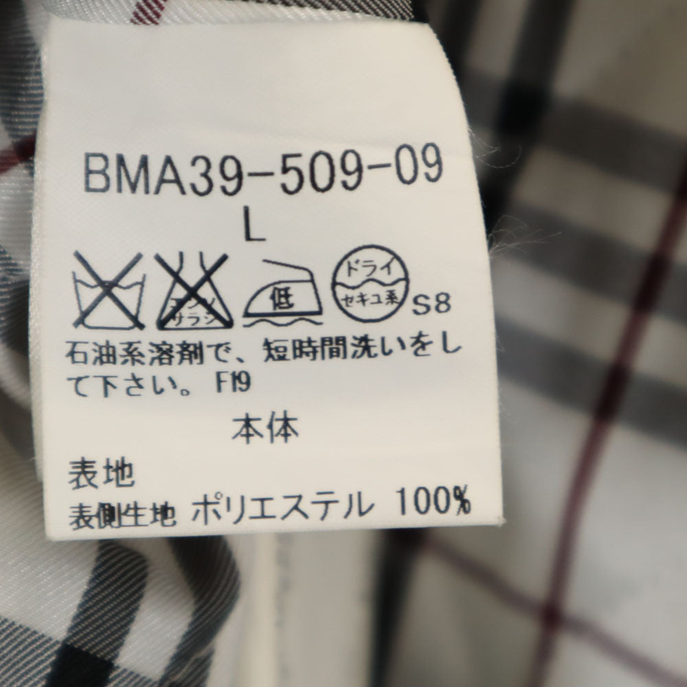 BURBERRY BLACK LABEL バーバリーブラックレーベル 三陽商会 長袖 ライナー付き ステンカラーコート L ブラック系 メンズ