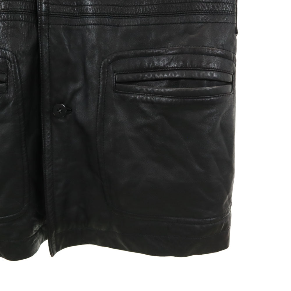 UNO LINO レザーコート M ブラック メンズ